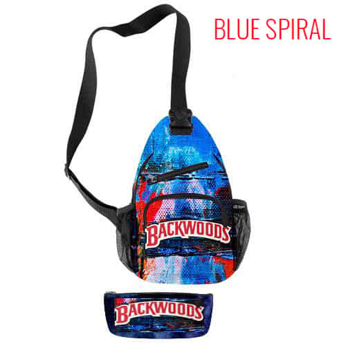 Backwoods Tote Backpack Blue Spiral - The Smoke Plug