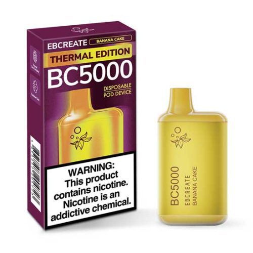 Banana Cake Flavored EB Create BC5000 Thermal Edition Disposable Vape Device - 5000 Puffs | thesmokeplug.com -1PC