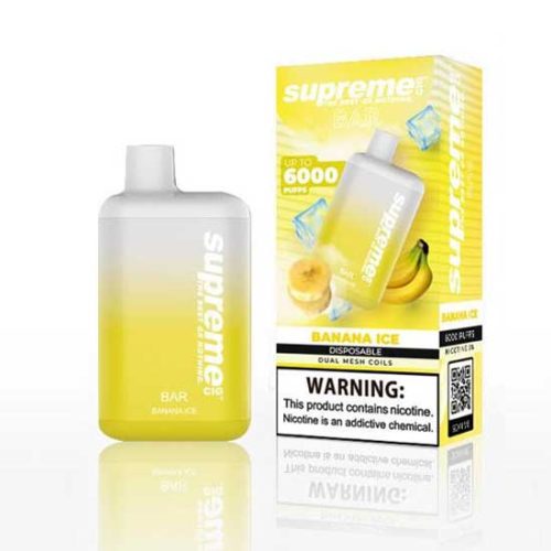 Banana Ice Flavored Supreme BAR Disposable Vape Device 6000 Puffs 1PC