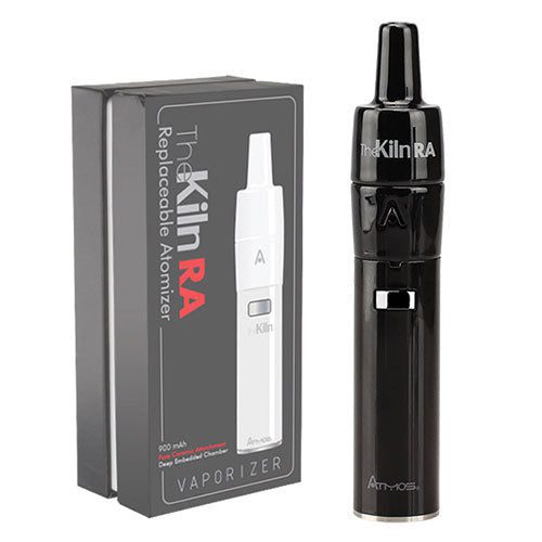 Black   Atmos Kiln Ra Vaporizer Stylized Kit - The Smoke Plug