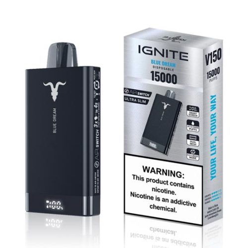 Blue Dream Flavored Ignite V150 Disposable Vape Device - 15K Puffs - 10PK | The Smoke Plug