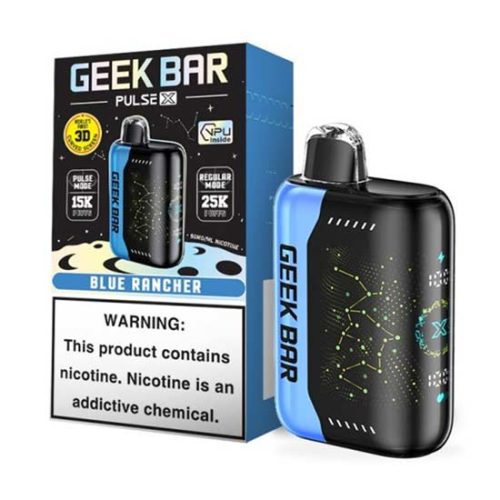 Blue Rancher Flavored Geek Bar Pulse X Disposable Vape Device 6PK | The Smoke Plug