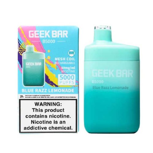 Blue Razz Lemonade Flavored Geek Bar B5000 Disposable Vape Device - 5000 Puffs | thesmokeplug.com - 3PK | thesmokeplug.com