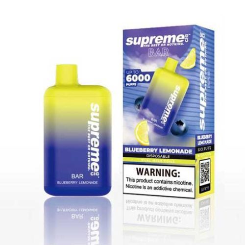 Blueberry Lemonade Flavored Supreme BAR Disposable Vape Device 6000 Puffs 1PC