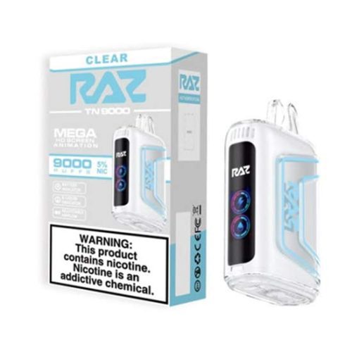 Clear Flavored Raz TN9000 Disposable Vape Device 6PK | The Smoke Plug