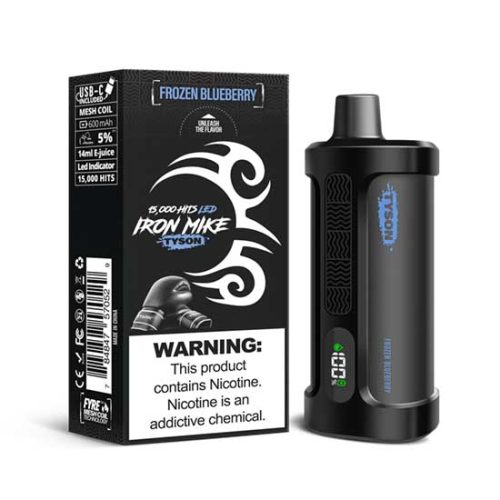 Frozen Blueberry Flavored Tyson 2.0 Iron Mike Disposable Vape Device - 1500 Puffs | thesmokeplug.com - 1PC