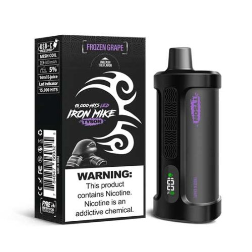 Frozen Grape Flavored Tyson 2.0 Iron Mike Disposable Vape Device - 1500 Puffs | thesmokeplug.com - 1PC