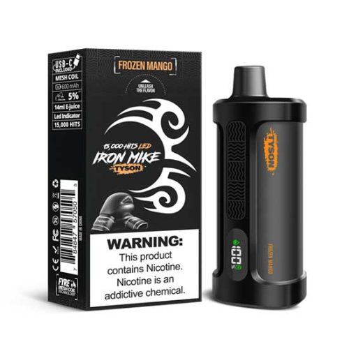 Frozen Mango Flavored Tyson 2.0 Iron Mike Disposable Vape Device - 1500 Puffs | thesmokeplug.com - 1PC