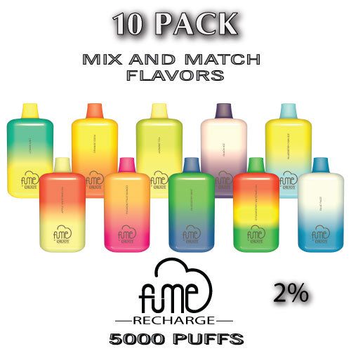 Fume RECHARGE 2% Disposable Vape Device | 5000 Puffs - 10PK