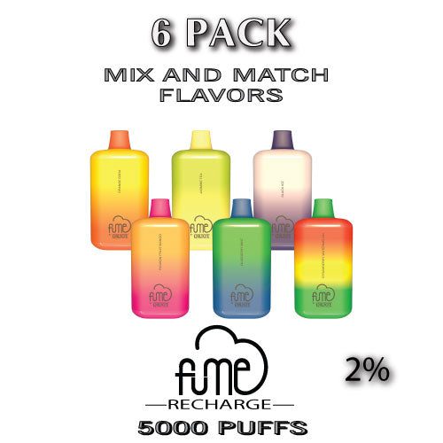 Fume RECHARGE 2% Disposable Vape Device | 5000 Puffs - 6PK