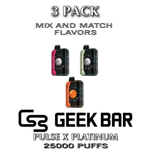 Geek Bar Pulse X Platinum Edition Disposable Vape Device | 25K Puffs - 3PK