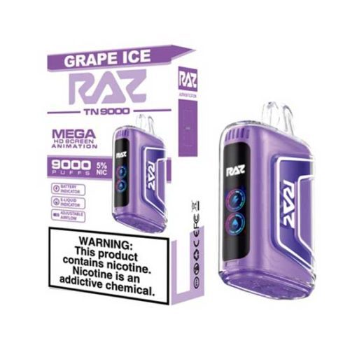 Grape Ice Raz TN9000 Disposable Vape Device 10PK | thesmokeplug.com