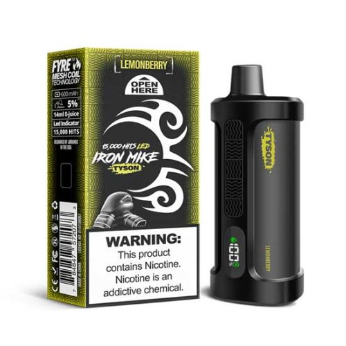 Lemon Berry Flavored Tyson 2.0 Iron Mike Disposable Vape Device - 1500 Puffs | thesmokeplug.com - 1PC