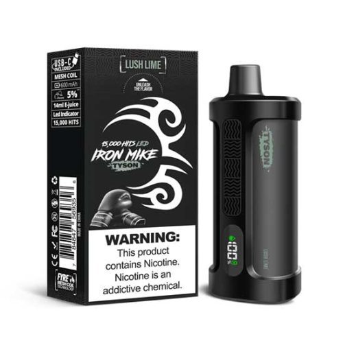 Lush Lime Flavored Tyson 2.0 Iron Mike Disposable Vape Device - 1500 Puffs | thesmokeplug.com - 1PC