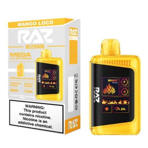 Mango Loco Flavored Raz DC25000 Disposable Vape Device - 25K Puffs - 10PK | The Smoke Plug