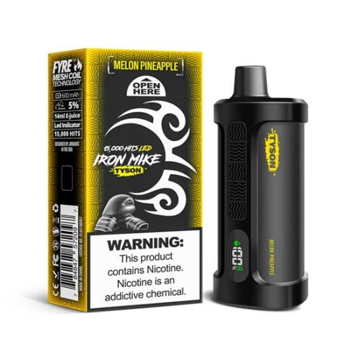 Melon Pineapple Flavored Tyson 2.0 Iron Mike Disposable Vape Device - 1500 Puffs | thesmokeplug.com - 1PC