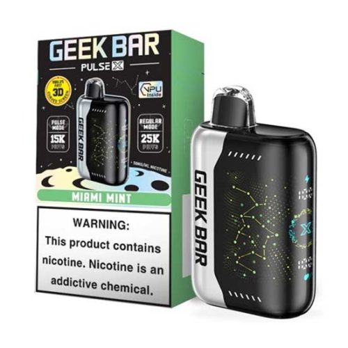 Miami Mint Flavored Geek Bar Pulse X Disposable Vape Device 6PK | The Smoke Plug