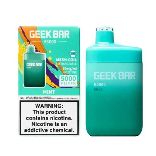 Mint Flavored Geek Bar B5000 Disposable Vape Device - 5000 Puffs | thesmokeplug.com - 1PC | thesmokeplug.com