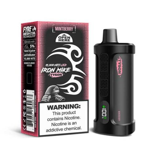 Mintberry Flavored Tyson 2.0 Iron Mike Disposable Vape Device - 1500 Puffs | thesmokeplug.com - 1PC