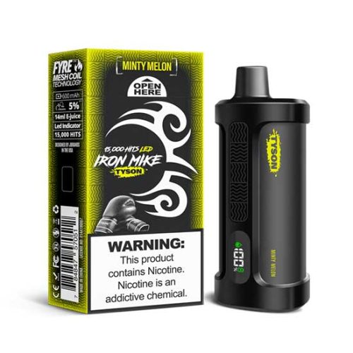 Minty Melon Flavored Tyson 2.0 Iron Mike Disposable Vape Device - 1500 Puffs | thesmokeplug.com - 1PC