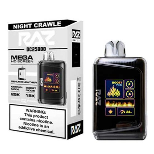 Night Crawler Flavored Raz DC25000 Disposable Vape Device - 25K Puffs - 10PK | The Smoke Plug