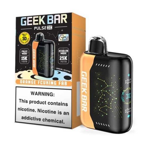 Orange Fcuking Fab Flavored Geek Bar Pulse X Disposable Vape Device 10PK | The Smoke Plug