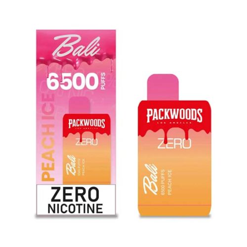 Peach Ice Flavored Bali x Packwood ZERO Disposable Vape Device - 6500 Puffs | thesmokeplug.com - 3PK