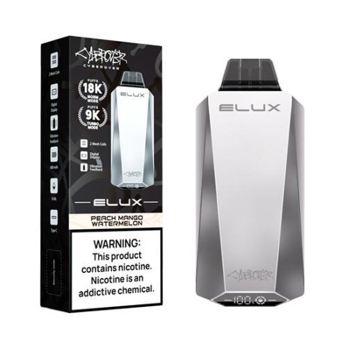 Peach Mango Watermelon Flavored Elux CYBEROVER Disposable Vape Device 1PC | The Smoke Plug