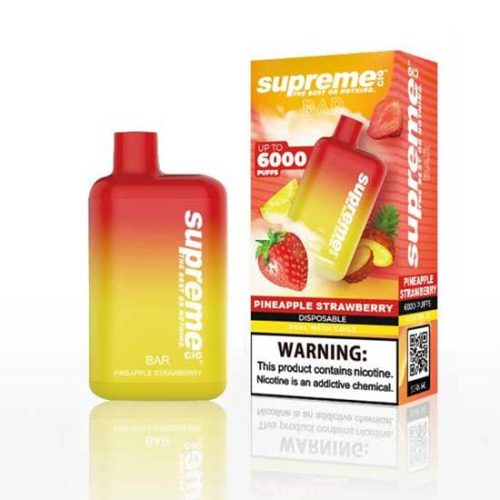 Pineapple Strawberry Flavored Supreme BAR Disposable Vape Device 6000 Puffs 1PC