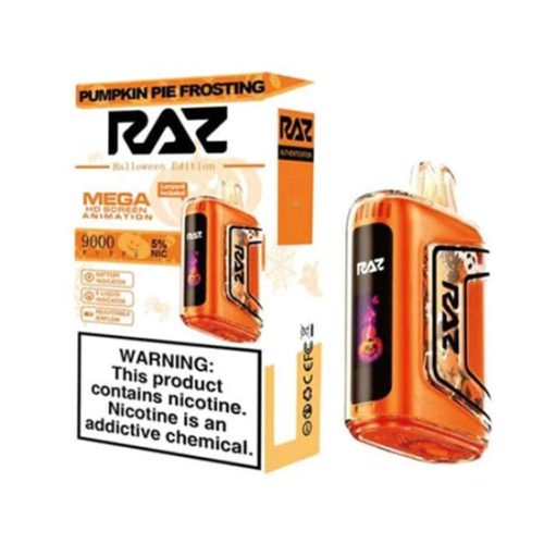 Pumpkin Pie Frosting Flavored Raz TN9000 Disposable Vape Device 10PK | The Smoke Plug