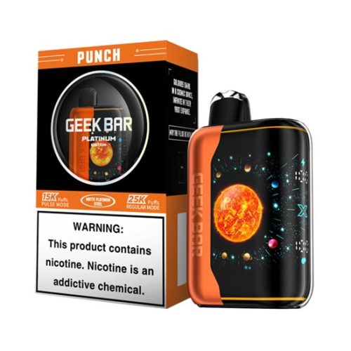 Punch Flavored Geek Bar Pulse X Platinum Disposable Vape Device - 25K Puffs - 10PK | The Smoke Plug