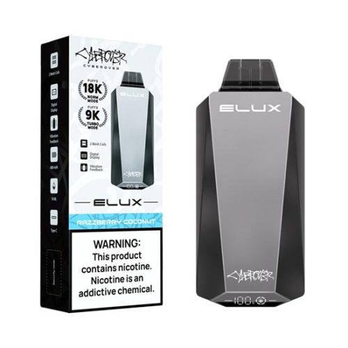 Razzberry Coconut Flavored Elux CYBEROVER Disposable Vape Device 1PC | The Smoke Plug