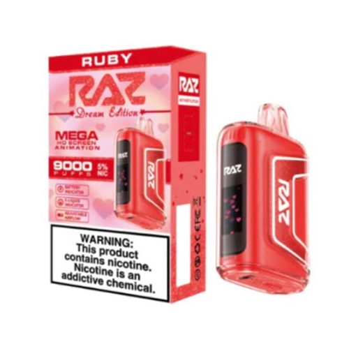 Ruby Flavored Raz TN9000 Disposable Vape Device 10PK | The Smoke Plug