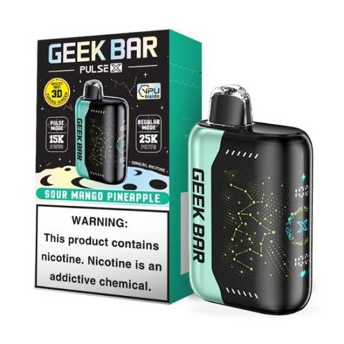 Sour Mango Pineapple Flavored Geek Bar Pulse X Disposable Vape Device 10PK | The Smoke Plug