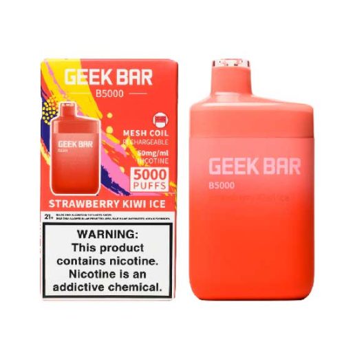 Strawberry Kiwi Ice Flavored Geek Bar B5000 Disposable Vape Device - 5000 Puffs | thesmokeplug.com - 1PC | thesmokeplug.com