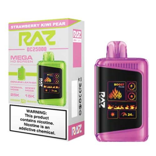 Strawberry Kiwi Pear Flavored Raz DC25000 Disposable Vape Device - 25K Puffs - 10PK | The Smoke Plug