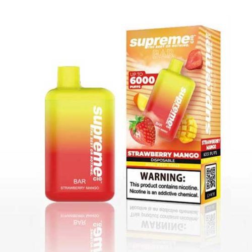 Strawberry Mango Flavored Supreme BAR Disposable Vape Device 6000 Puffs 1PC