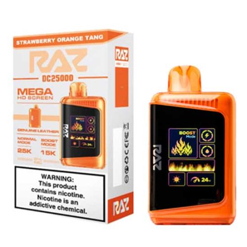 Strawberry Orange Tang Flavored Raz DC25000 Disposable Vape Device - 25K Puffs - 10PK | The Smoke Plug