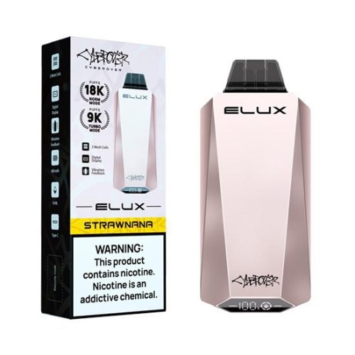 Strawnana Flavored Elux CYBEROVER Disposable Vape Device 1PC | The Smoke Plug