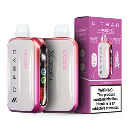 Strazz Flavored Rifbar Turbo-X Disposable Vape Device 3PK | The Smoke Plug