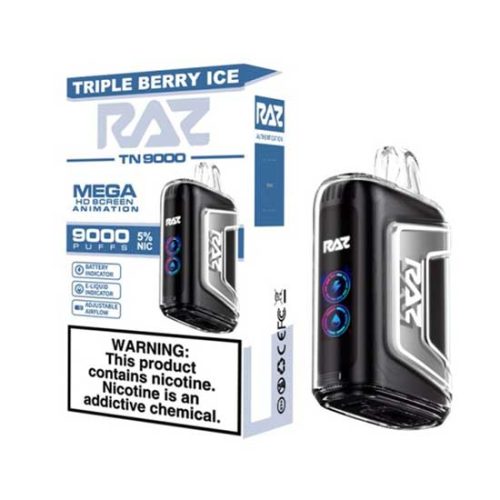 Triple Berry Ice Raz TN9000 Disposable Vape Device 6PK | thesmokeplug.com