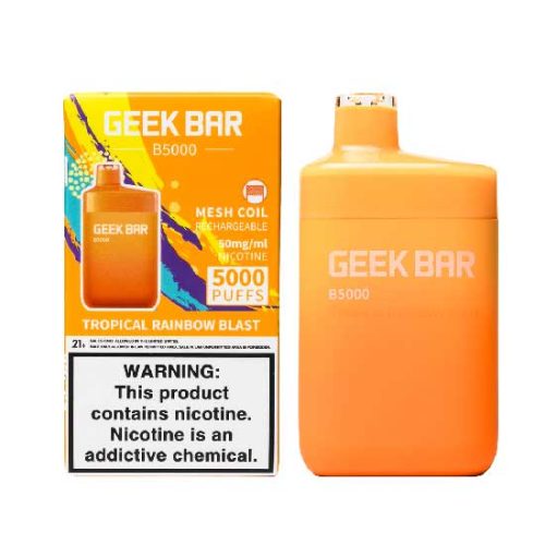 Tropical Rainbow Blast Flavored Geek Bar B5000 Disposable Vape Device - 5000 Puffs | thesmokeplug.com - 1PC | thesmokeplug.com