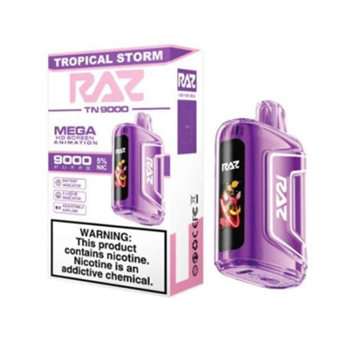 Tropical Storm Flavored Raz TN9000 Disposable Vape Device 6PK | The Smoke Plug