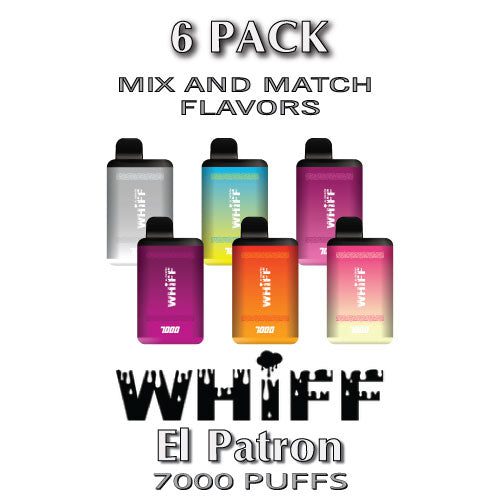 Whiff El Patron Disposable Vape Device by Scott Storch | 7000 Puffs – 6PK