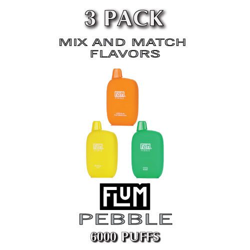 Flum Pebble 6000 Disposable Vape Device | 6000 Puffs – 3PK