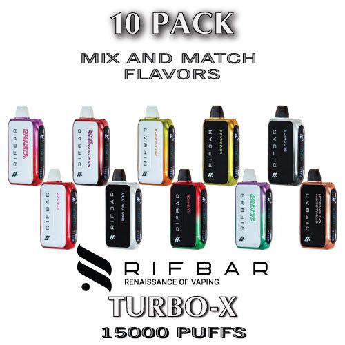 Rifbar Turbo-X Disposable Vape Device | 15000 Puffs - 10PK