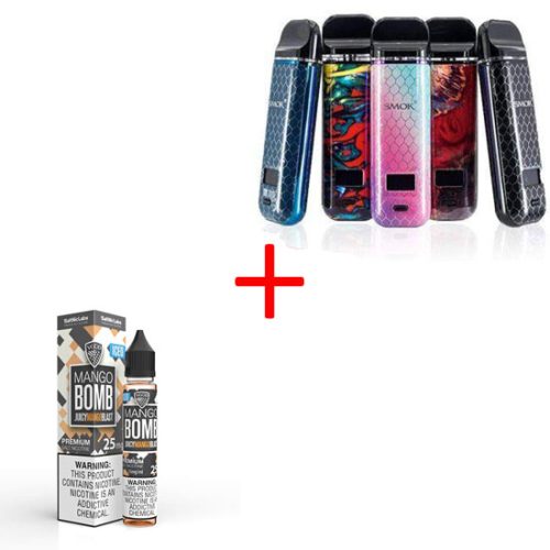 starter kit bundle with smok novo x 25w pod system and vgod ejuice 1 1